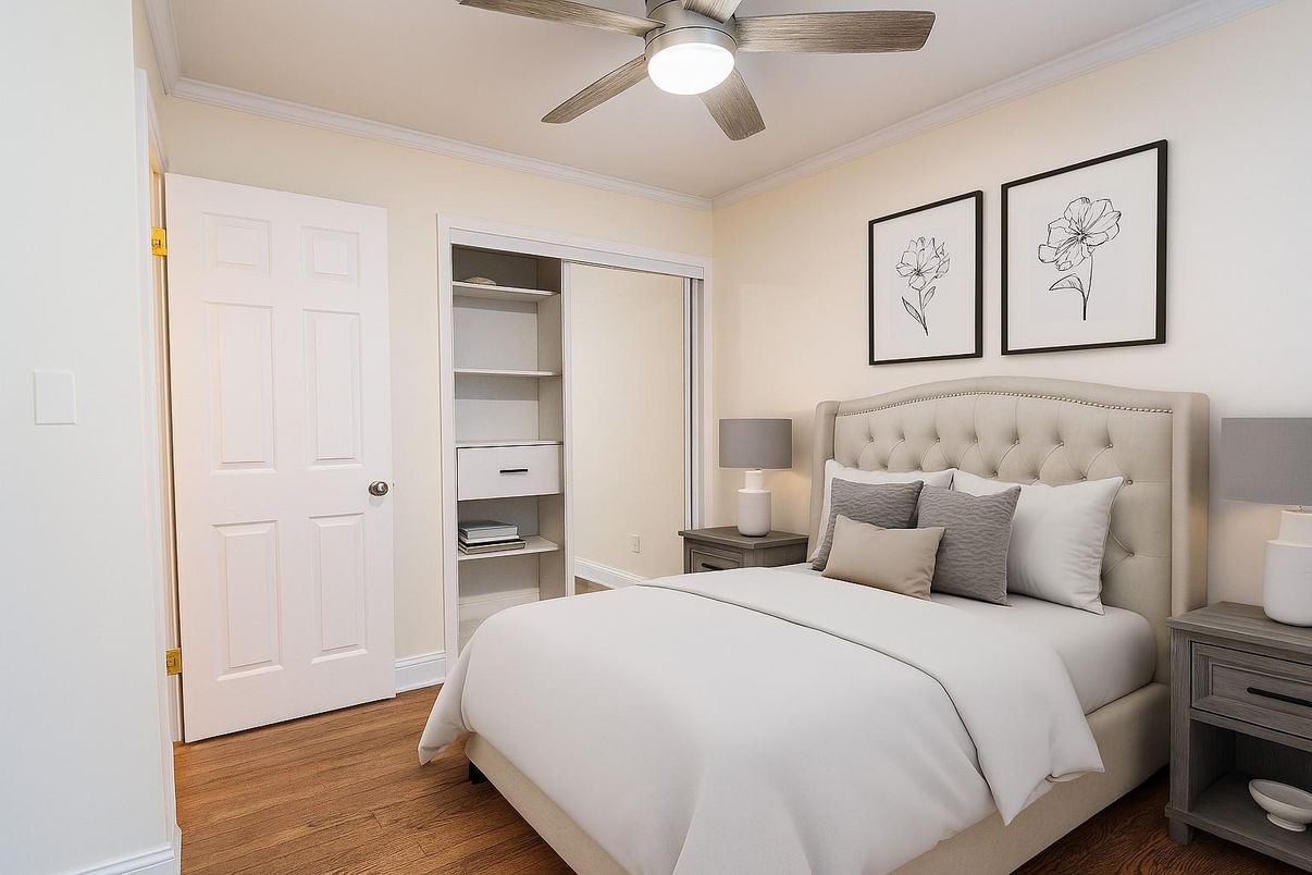 Bedroom, Interior, Wood Texture Flooring