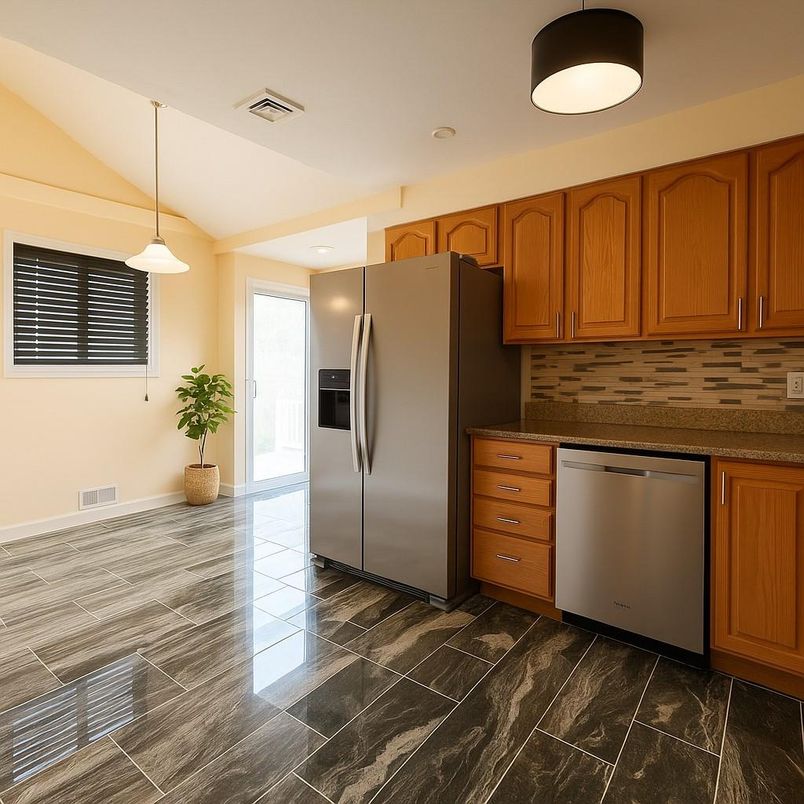 Interior, Kitchen, Pendant Lights, Recessed Lighting, Stainless Steel Appliances