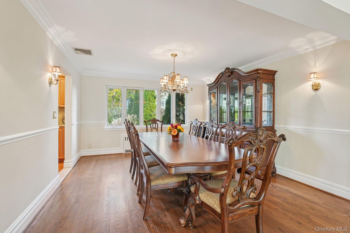 Chandelier, Dining room, Interior, Wood Texture Flooring