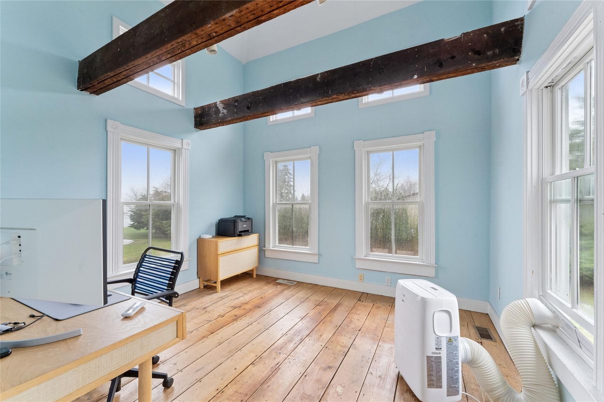 Home Office, Interior, Wooden Beams, Wood Texture Flooring