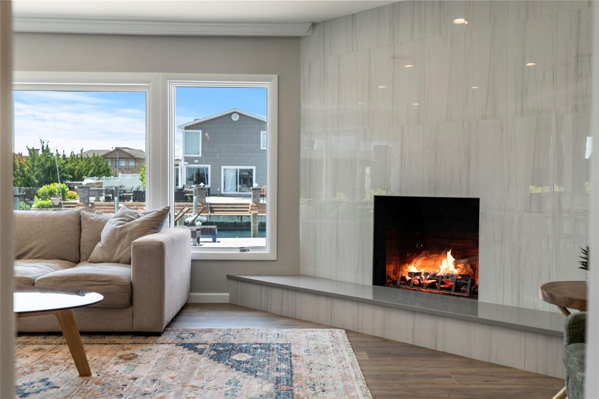 Fireplace, Interior, Living room, Wood Texture Flooring