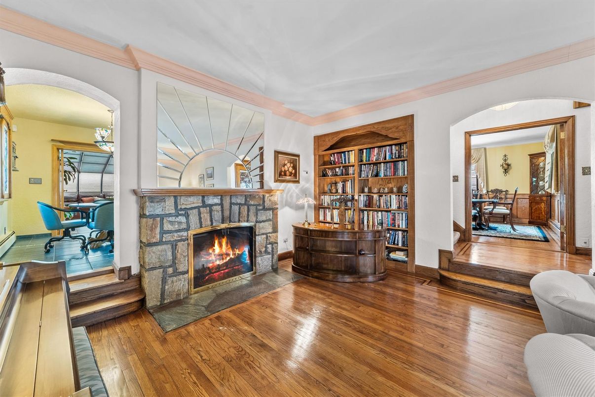 Fireplace, Interior, Wood Texture Flooring