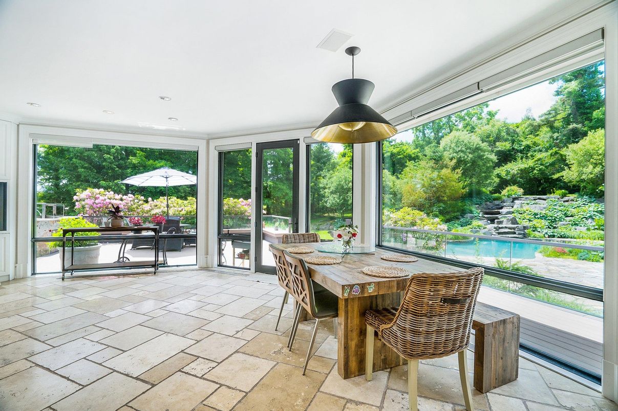 Dining room, Interior, Recessed Lighting, Sun Room