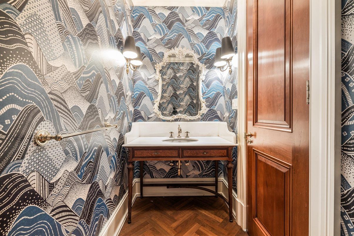 Bathroom, Interior, Wood Texture Flooring