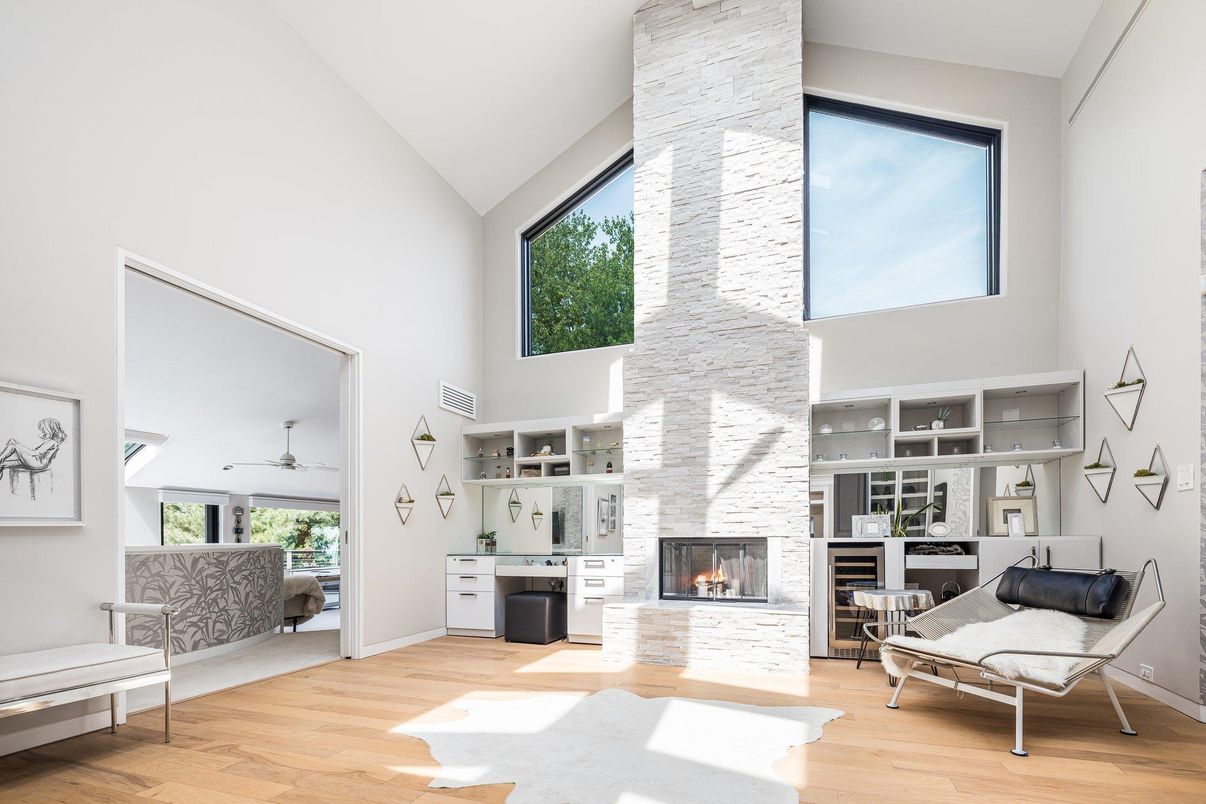 Fireplace, Interior, Wood Texture Flooring