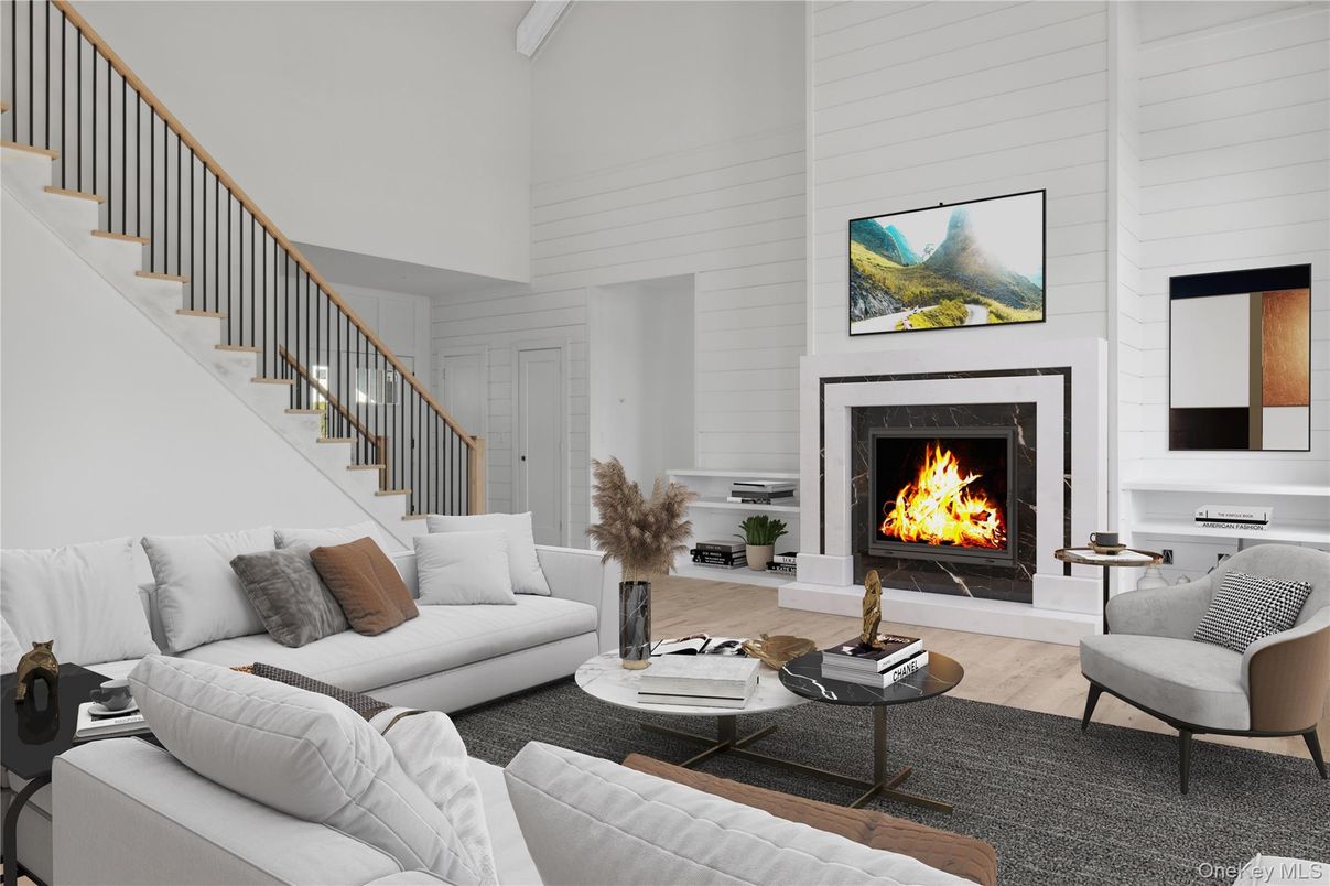 Fireplace, Interior, Living room, Wood Texture Flooring