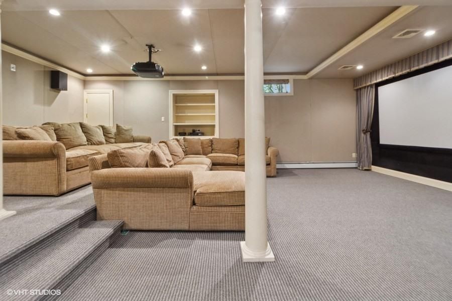 Interior, Living room, Projection Screen, Recessed Lighting, Theatre Room