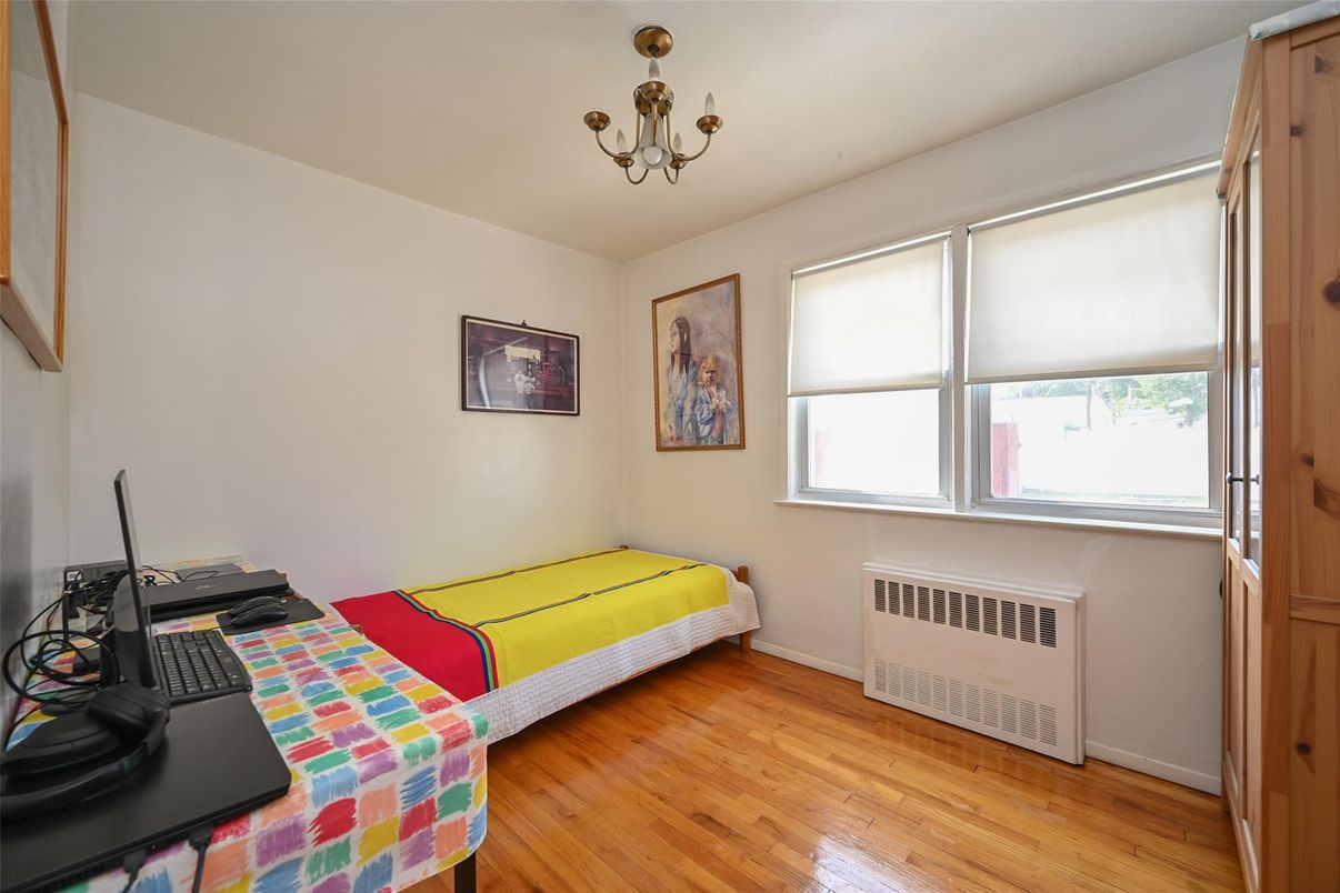 Bedroom, Chandelier, Interior, Wood Texture Flooring
