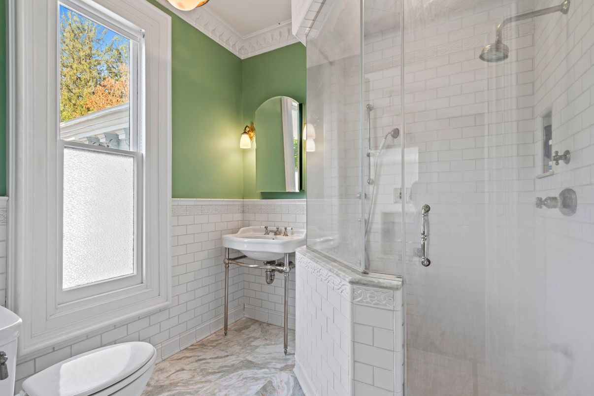Bathroom, Glass Shower, Interior, Marble