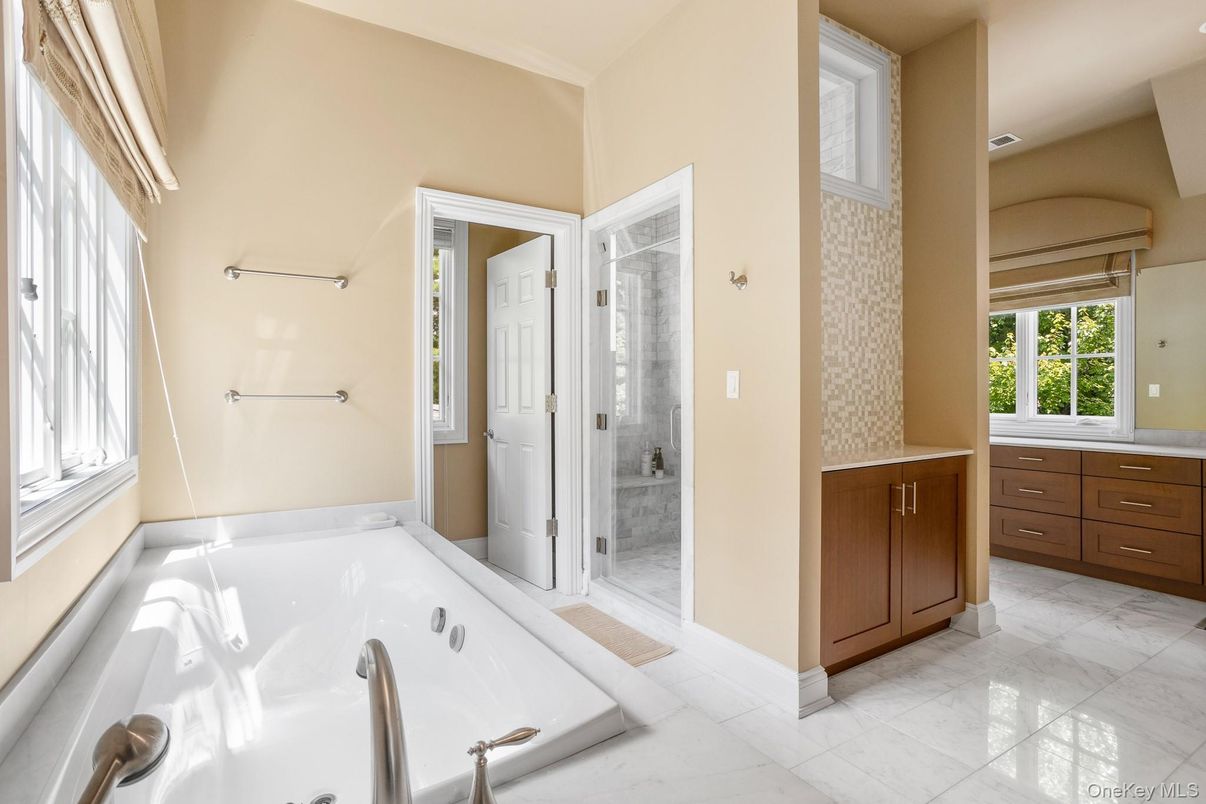 Bathroom, Glass Shower, Interior, Marble