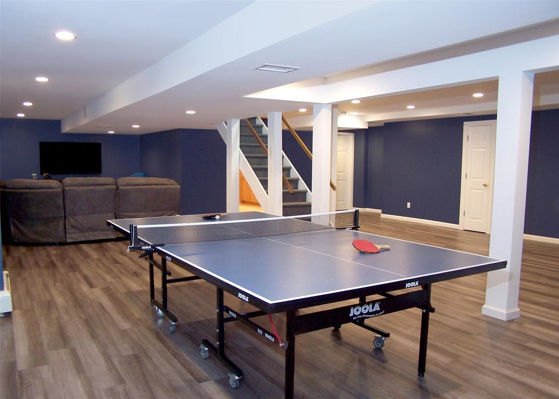 Game Room, Interior, Recessed Lighting, Wood Texture Flooring
