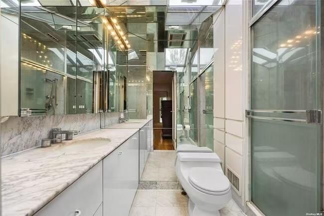Bathroom, Glass Shower, Interior, Marble