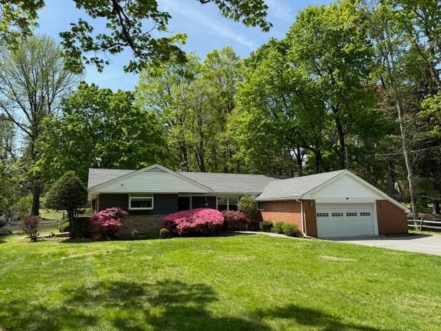 Attached, Backyard, Detached Garage, Exterior, Facade, Brick Facade, Ranch