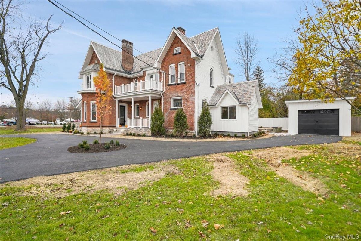 Attached, Detached Garage, Exterior, Facade, Brick Facade, Tudor Revival