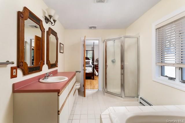 Bathroom, Dual Sink Vanities, Glass Shower, Interior
