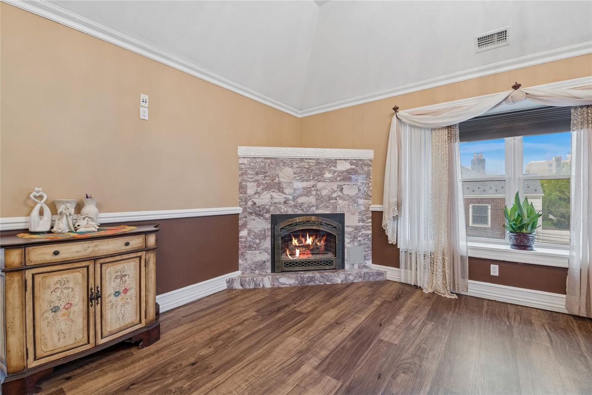 Fireplace, Interior, Wood Texture Flooring