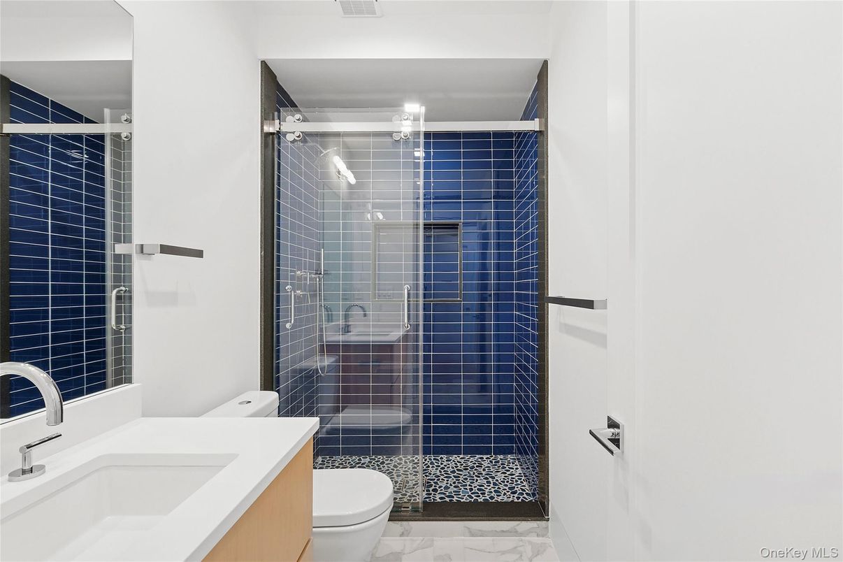 Bathroom, Glass Shower, Interior, Marble