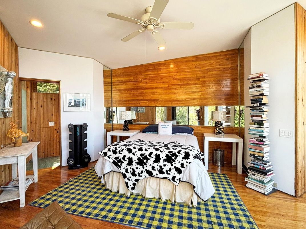 Bedroom, Home Office, Interior, Recessed Lighting, Wood Texture Flooring