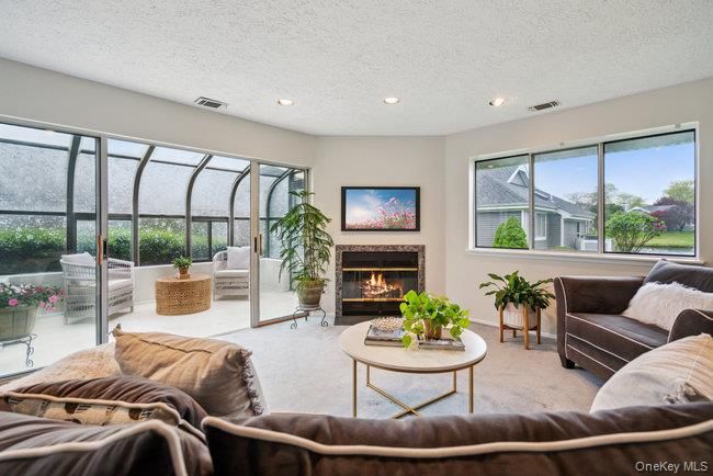 Fireplace, Interior, Living room, Recessed Lighting