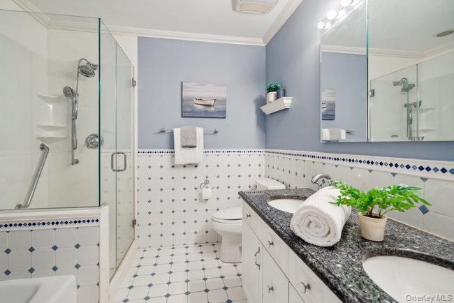 Bathroom, Dual Sink Vanities, Glass Shower, Interior