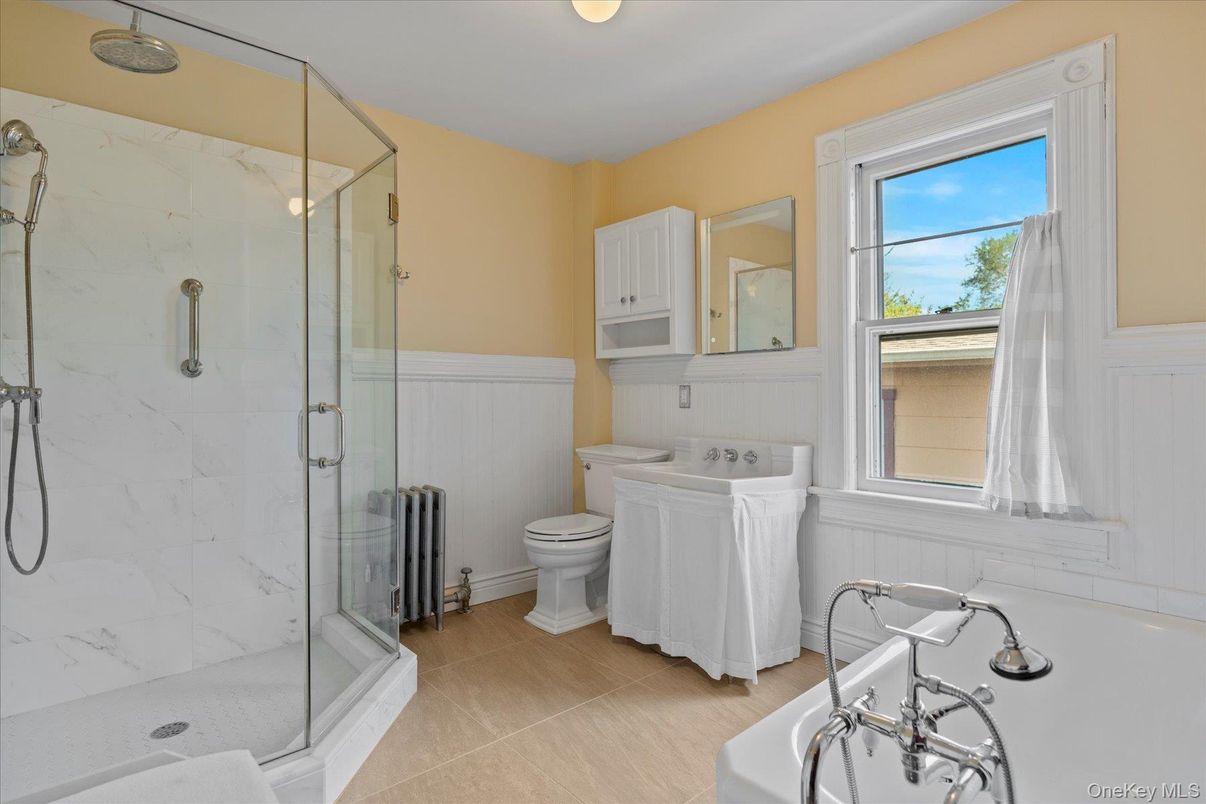 Bathroom, Glass Shower, Interior, Marble Walls