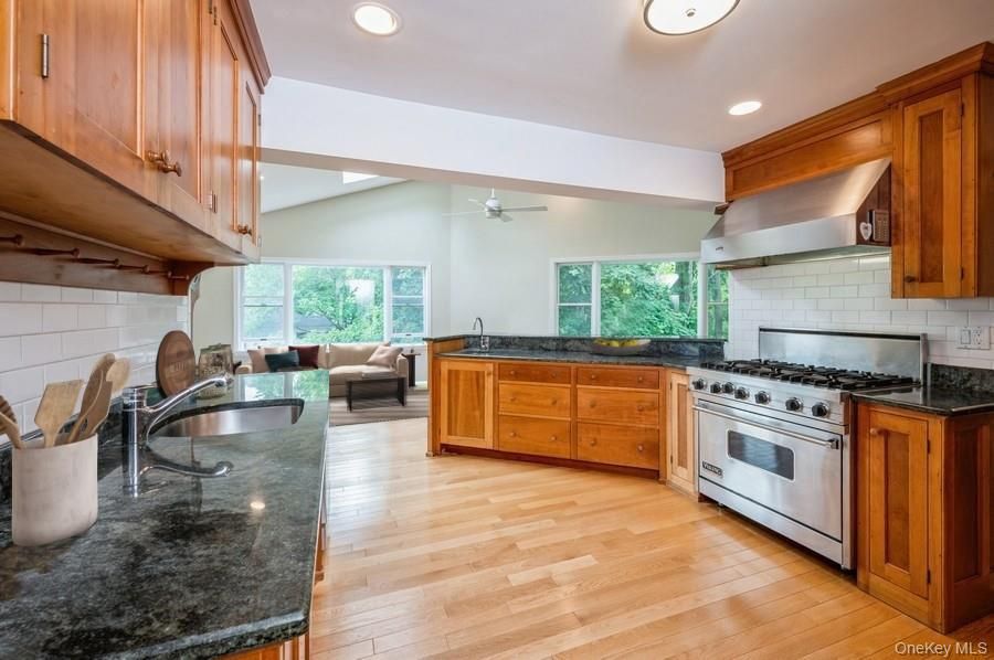 Interior, Kitchen, Living room, Recessed Lighting, Stainless Steel Appliances, Wood Texture Flooring