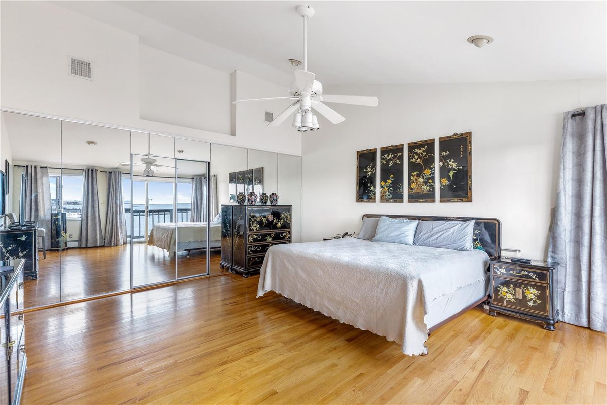 Bedroom, Fireplace, Interior, Wood Texture Flooring