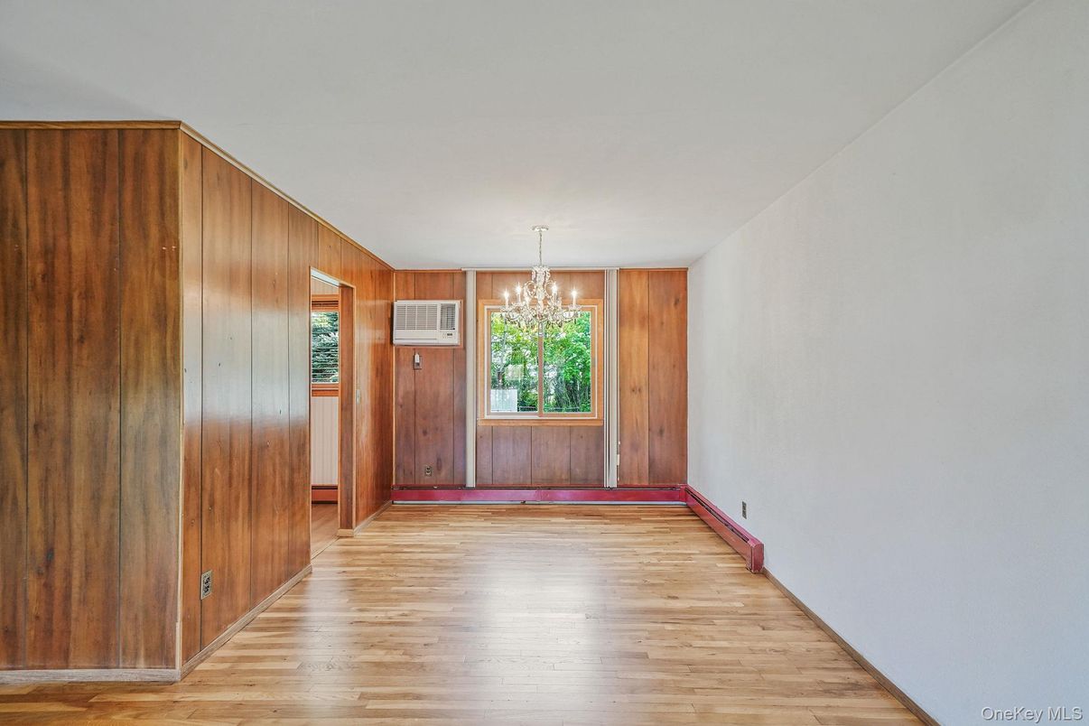Chandelier, Empty room, Interior, Wood Texture Flooring, Wooden Walls