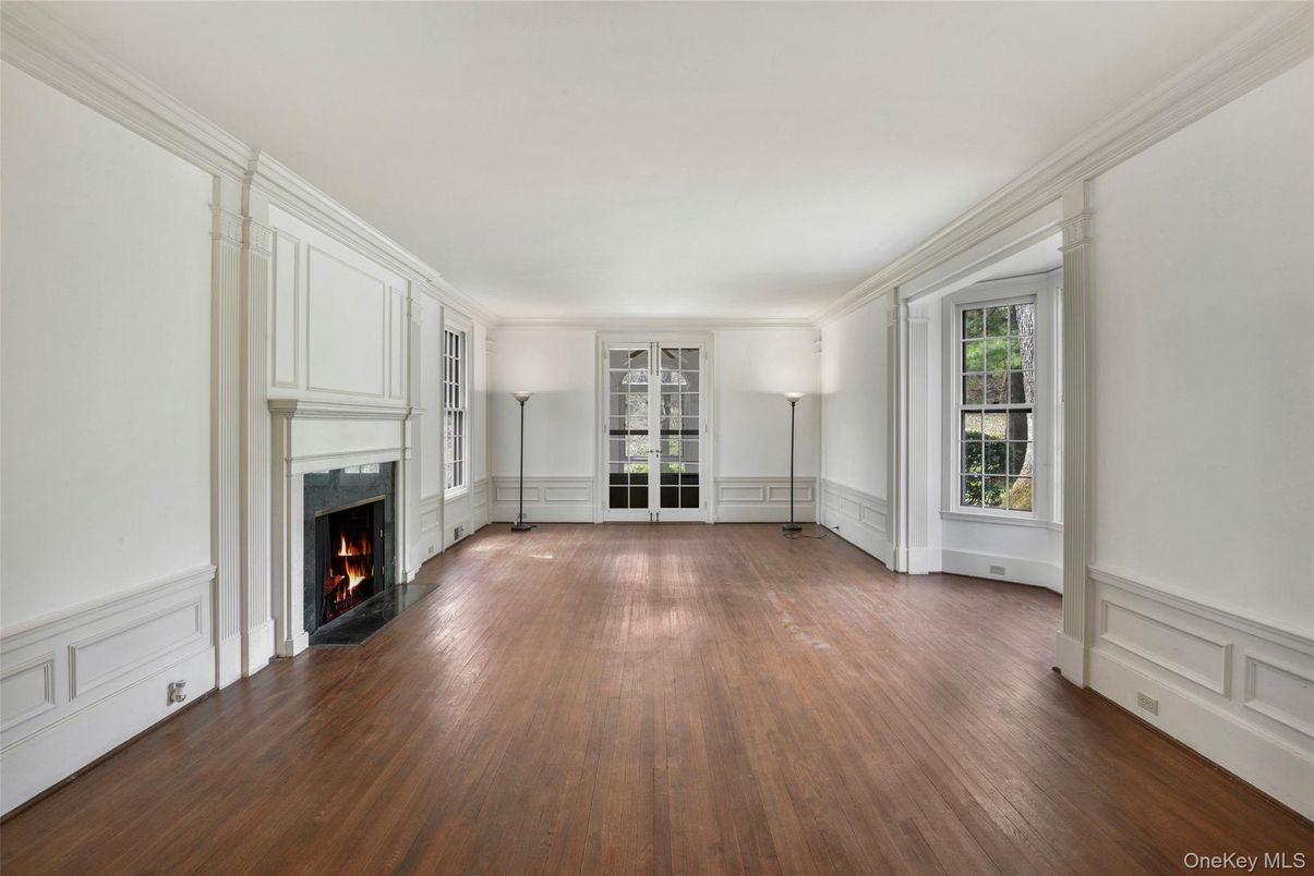 Empty room, Fireplace, Interior, Wood Texture Flooring