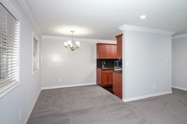 Chandelier, Empty room, Interior, Kitchen, Recessed Lighting