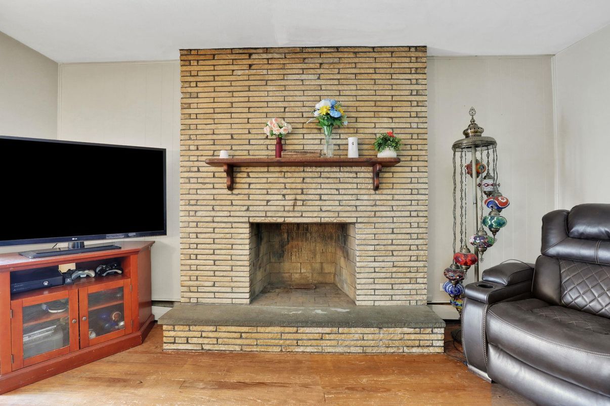 Fireplace, Interior, Stone Walls, Wood Texture Flooring