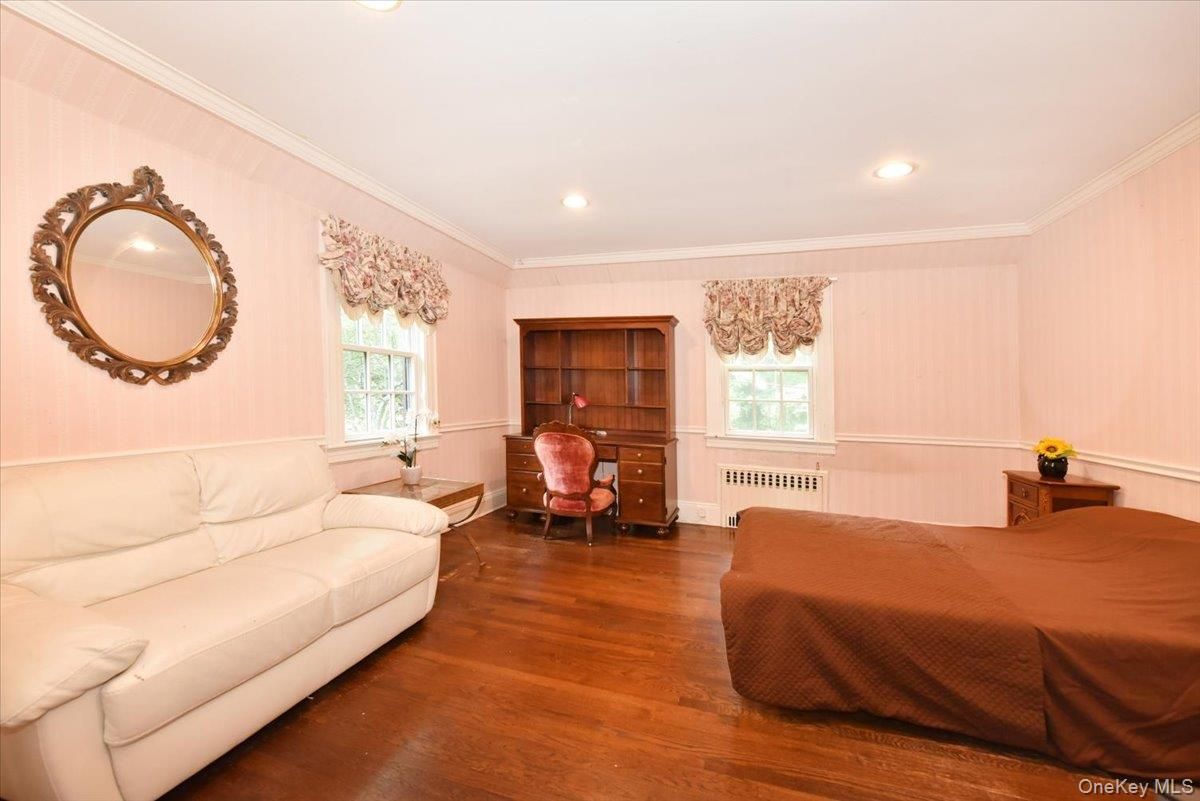 Bedroom, Home Office, Interior, Recessed Lighting, Wood Texture Flooring