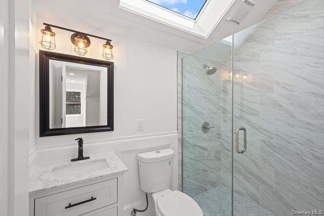 Bathroom, Glass Ceilings, Glass Shower, Interior, Marble Walls