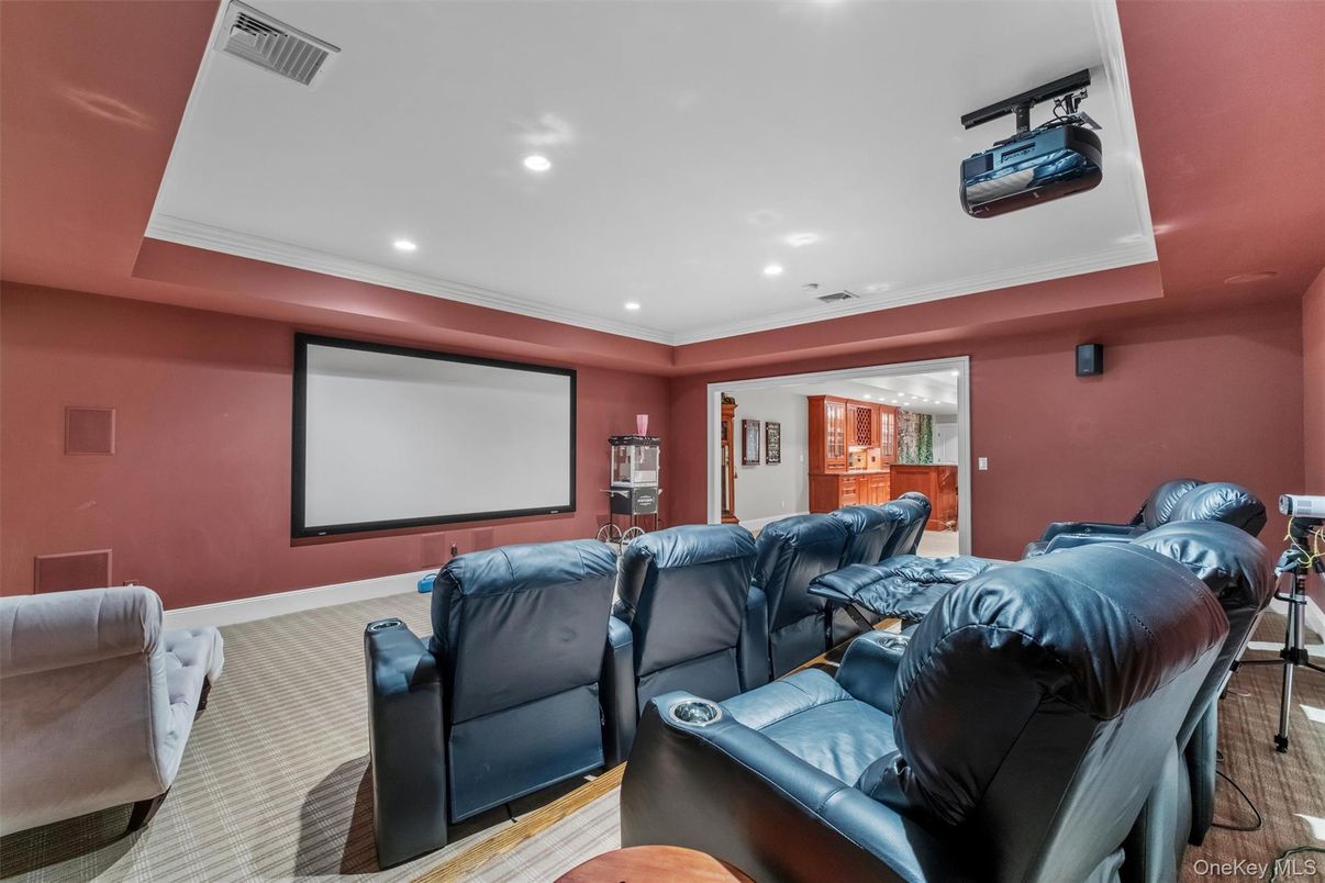 Home Theatre Room, Interior, Projection Screen, Recessed Lighting, Theatre Room