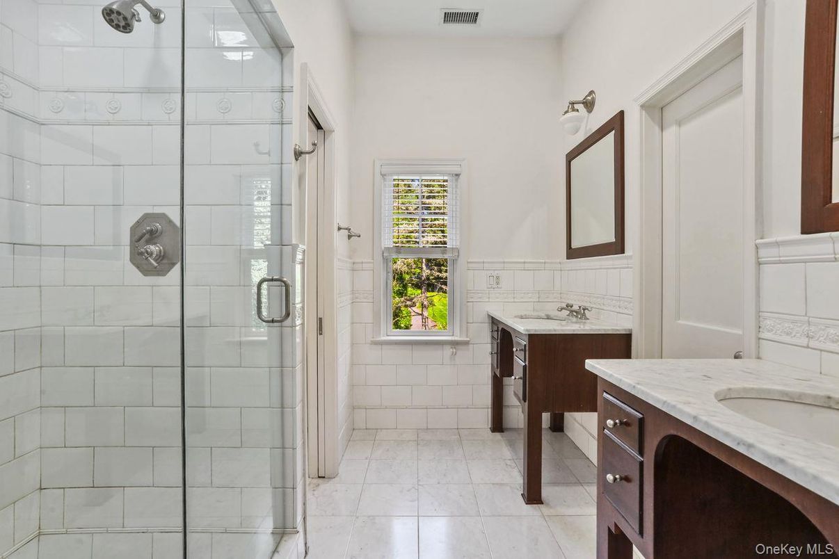 Bathroom, Dual Sink Vanities, Glass Shower, Interior