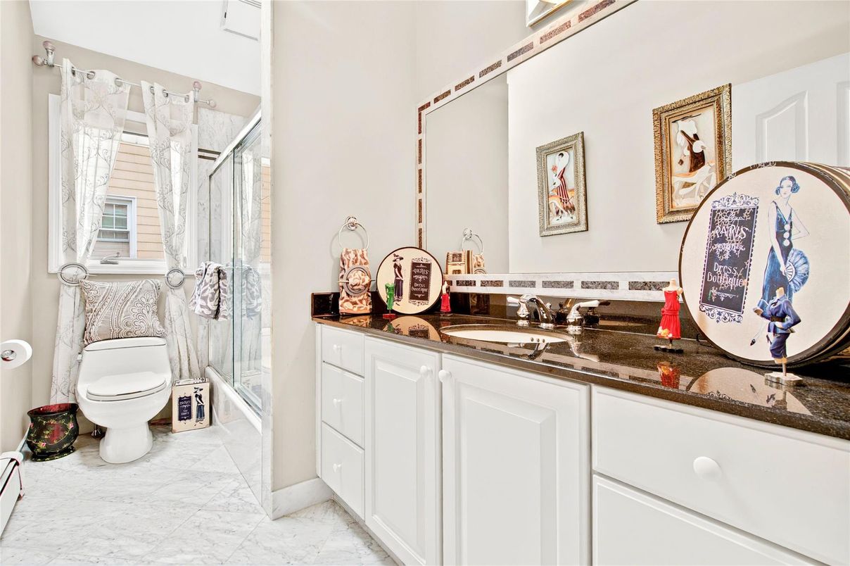 Bathroom, Glass Shower, Interior, Marble