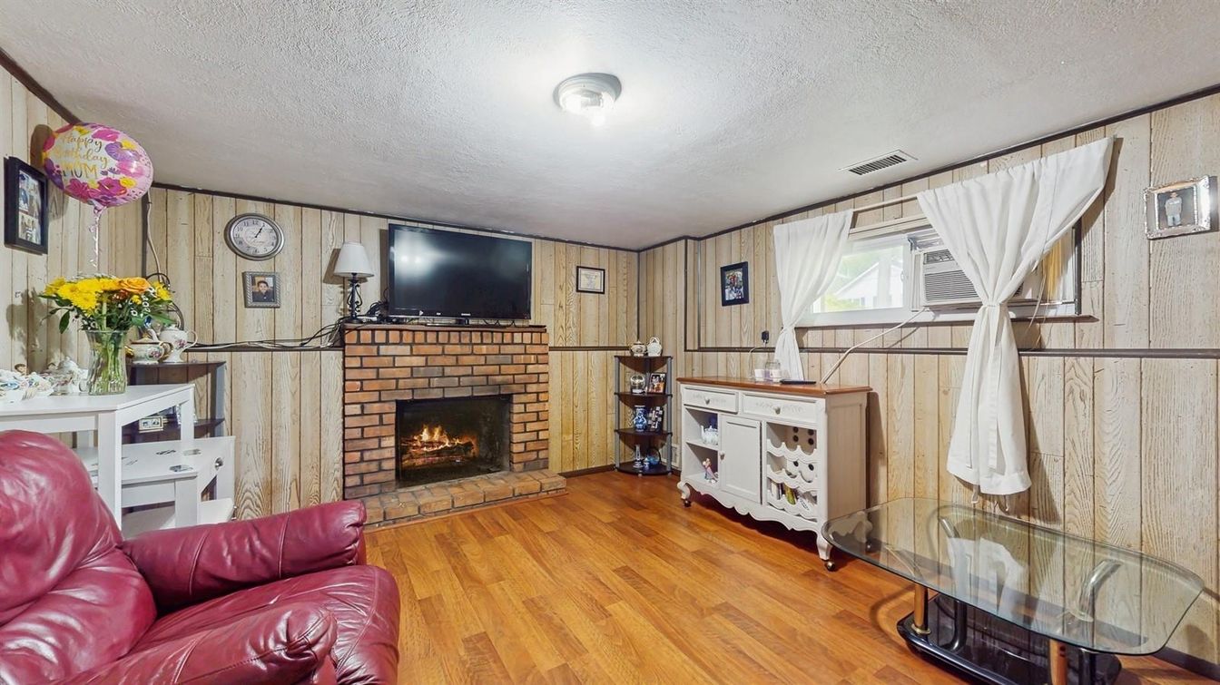 Fireplace, Interior, Wood Texture Flooring