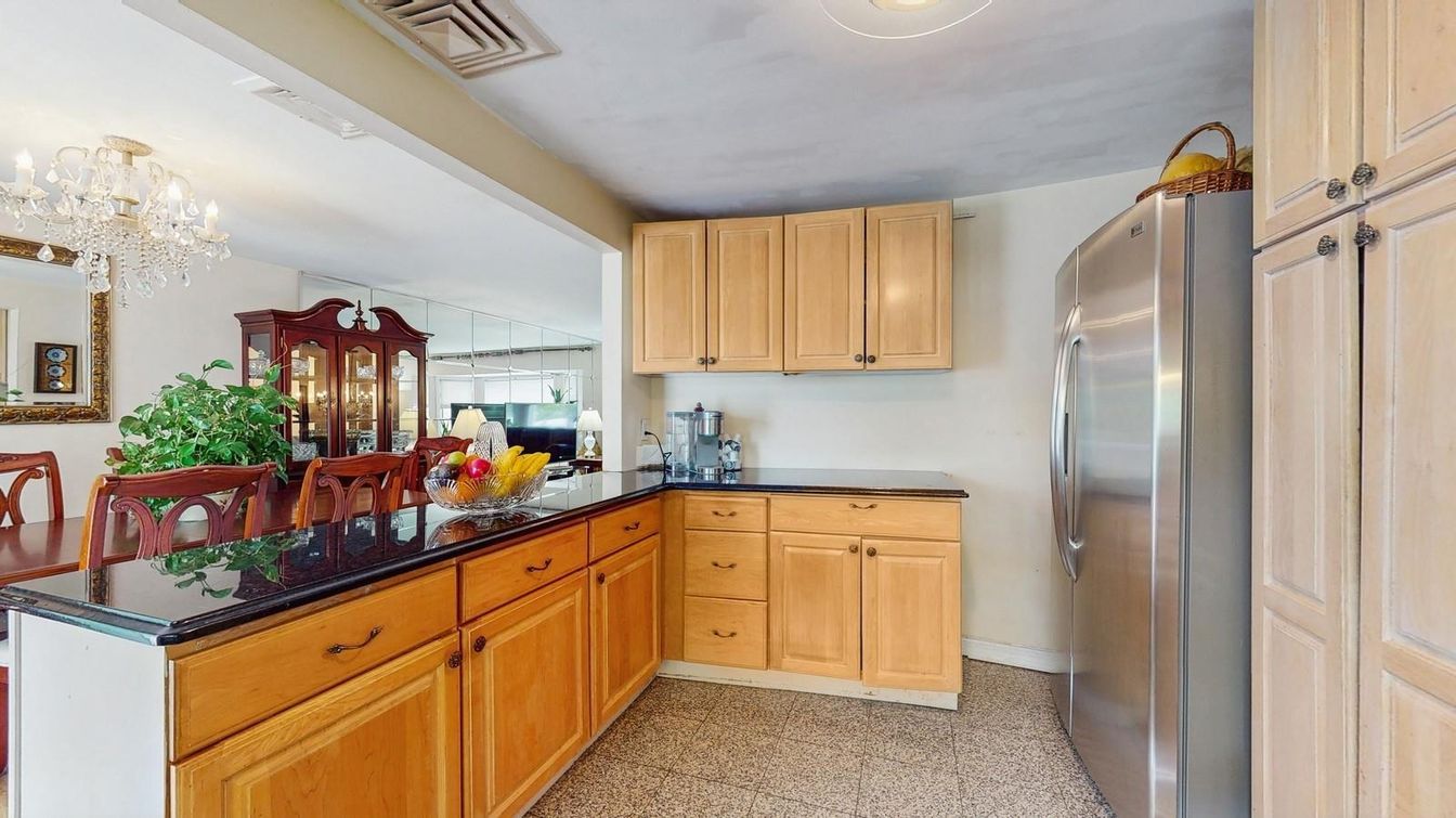 Chandelier, Interior, Kitchen, Stainless Steel Appliances