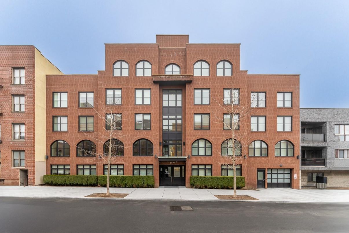 Exterior, Facade, Brick Facade, Condo Building