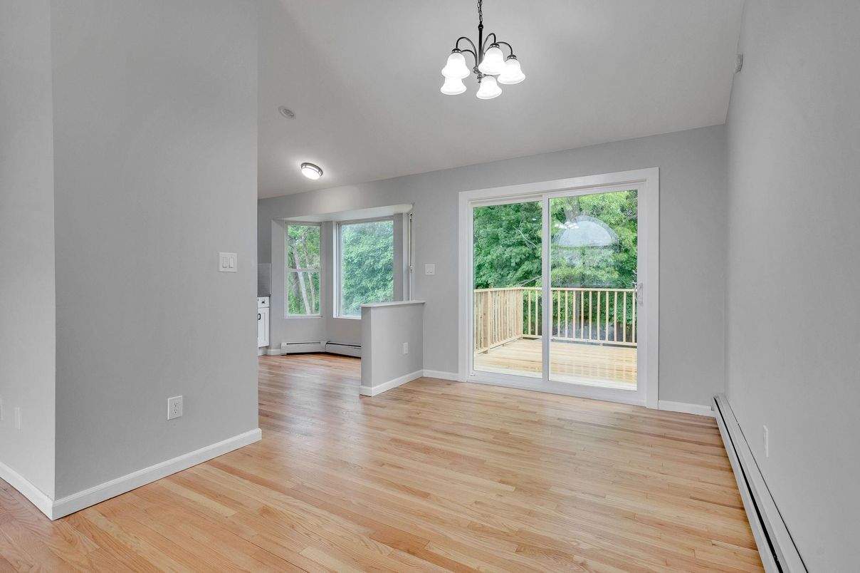 Chandelier, Empty room, Interior, Wood Texture Flooring