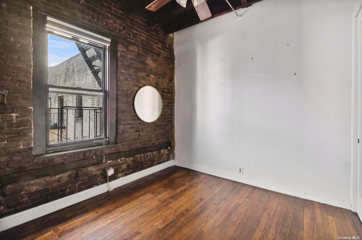 Empty room, Interior, Stone Walls, Wood Texture Flooring