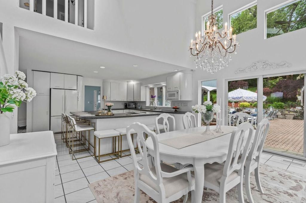 Chandelier, Dining room, Interior, Kitchen, Recessed Lighting