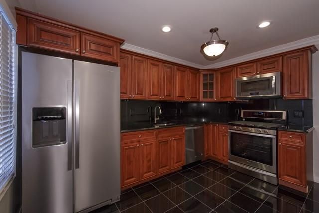 Interior, Kitchen, Pendant Lights, Recessed Lighting, Stainless Steel Appliances