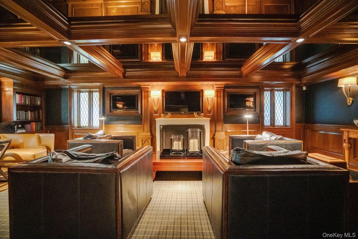 Fireplace, Home Office, Interior, Wooden Beams, Wooden Walls