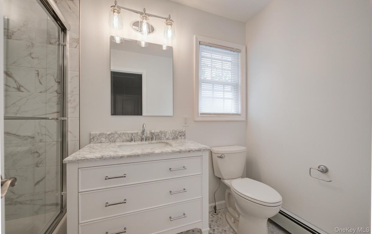Bathroom, Glass Shower, Interior, Marble Walls