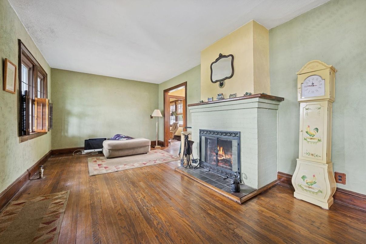 Fireplace, Interior, Wood Texture Flooring