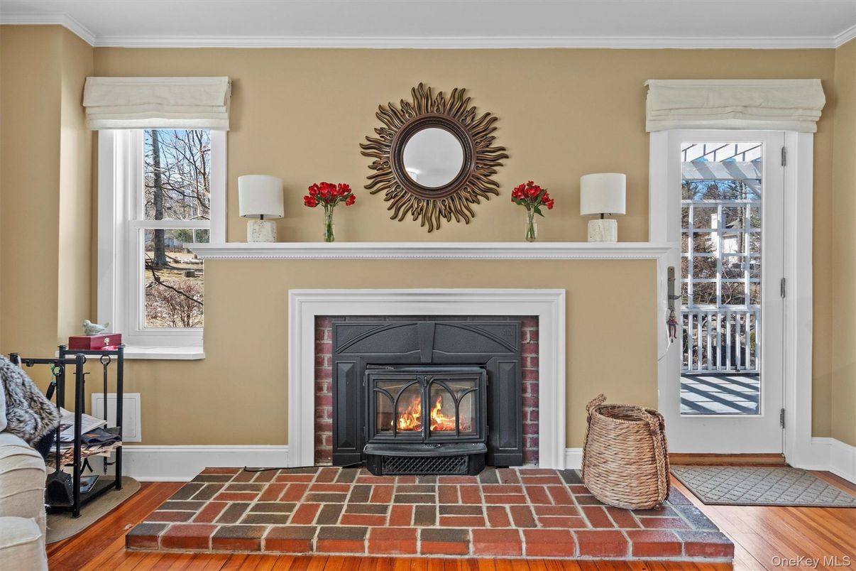 Fireplace, Interior, Wood Texture Flooring