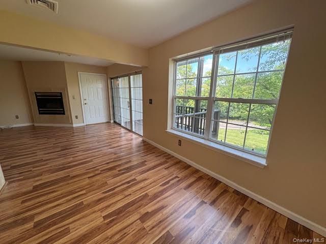 Empty room, Fireplace, Interior, Wood Texture Flooring