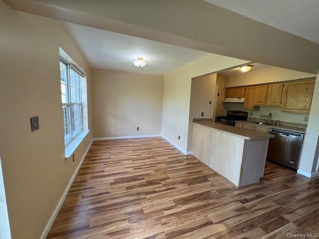 Interior, Kitchen, Wood Texture Flooring