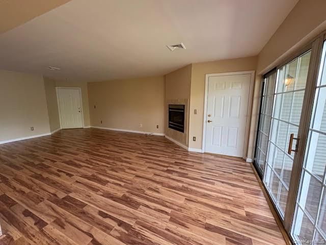 Empty room, Fireplace, Interior, Wood Texture Flooring